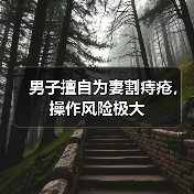 男子擅自为妻割痔疮，操作风险极大（图4）