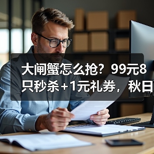 大闸蟹怎么抢?99元8只秒杀+1元礼券,秋日品蟹全攻略(图1) 大闸蟹怎么抢?99元8只秒杀+1元礼券,秋日品蟹全攻略(图1)