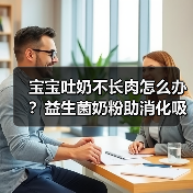 宝宝吐奶不长肉怎么办？益生菌奶粉助消化吸收关键在哪儿