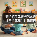 哥特暗黑风穿搭怎么穿才不“死黑”?元素搭配全解析(图2) 哥特暗黑风穿搭怎么穿才不“死黑”?元素搭配全解析(图2)