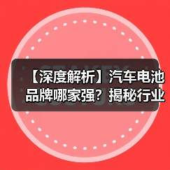 【深度解析】汽车电池品牌哪家强?揭秘行业佼佼者,为您的爱车选对“心脏”(图4) 【深度解析】汽车电池品牌哪家强?揭秘行业佼佼者,为您的爱车选对“心脏”(图4)