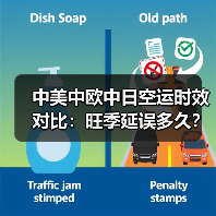 中美中欧中日空运时效对比：旺季延误多久？（图2）