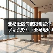 亚马逊店铺被限制留评了怎么办？（亚马逊listing被限制上评该怎么处理）